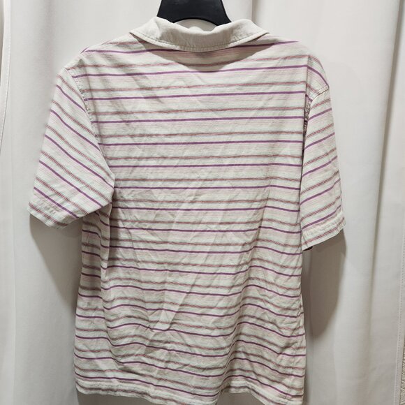 Men's Levi's White and purple striped polo size medium - Picture 4 of 4